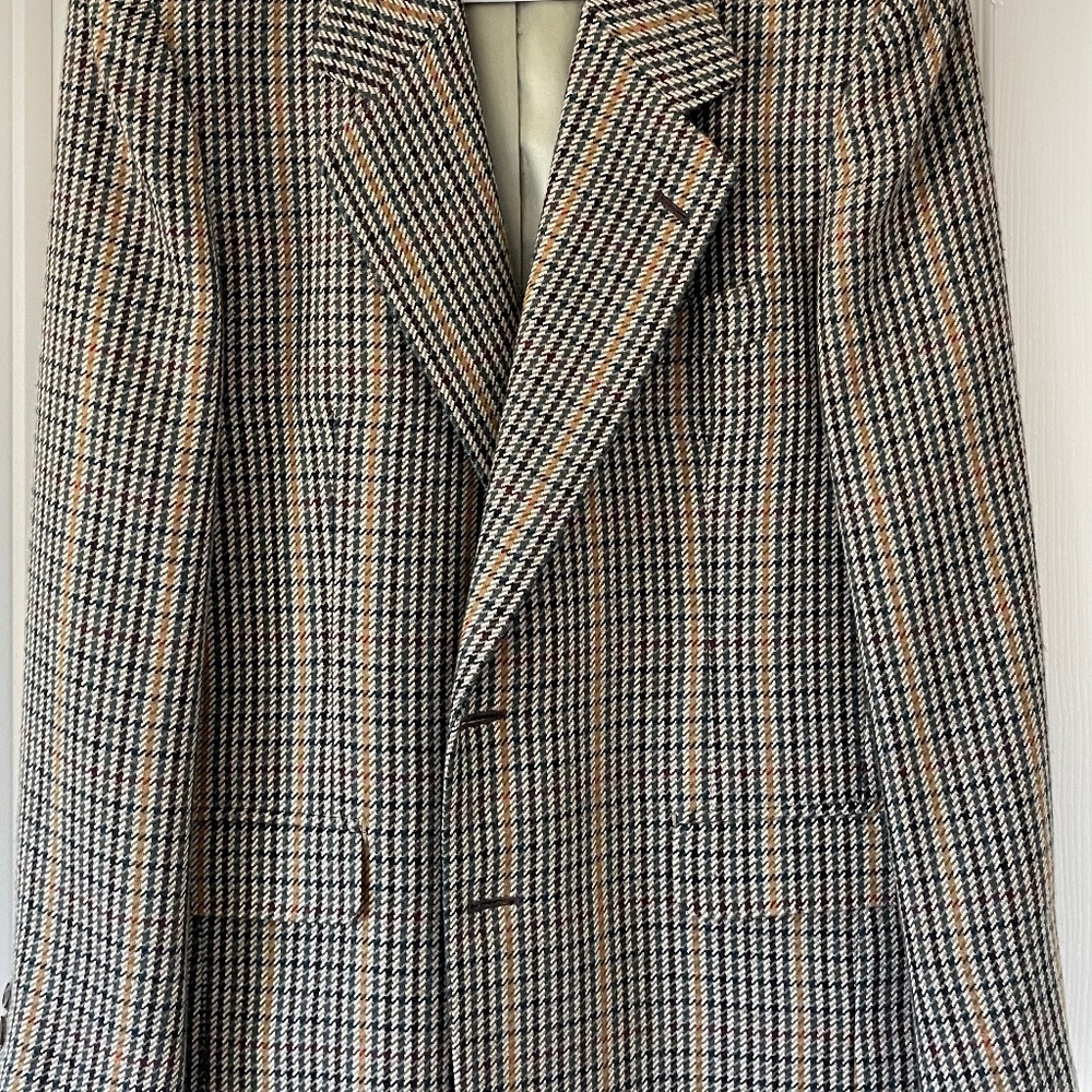Vintage Plaid Wool Blazer